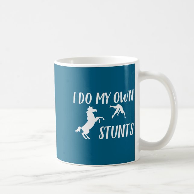 I Do My Own Stunts Horse Funny  Kaffemugg (Höger)