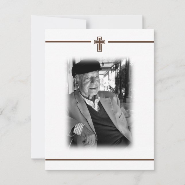 I död för Memoriam crucifixkor märka fotoet Inbjudningar (Framsida)
