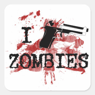 I Döda Zombies Fyrkantigt Klistermärke