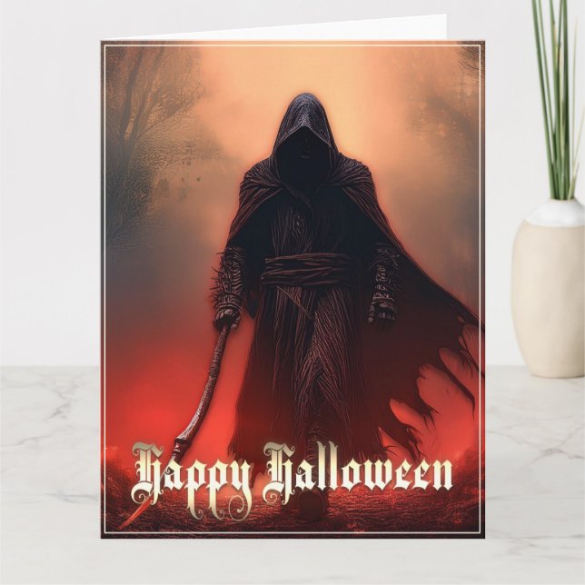 I Dödsängeln skugga - Halloween Kort (Framsida)