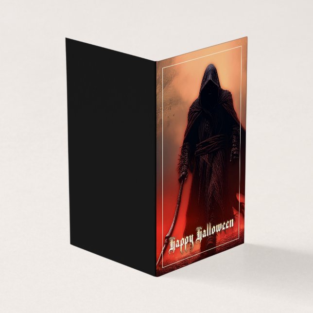 I Dödsängeln skugga - Halloween Kort (Utsida)