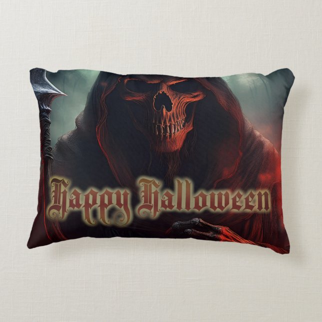 I Dödsängeln skugga - Halloween Prydnadskudde (Baksidan)