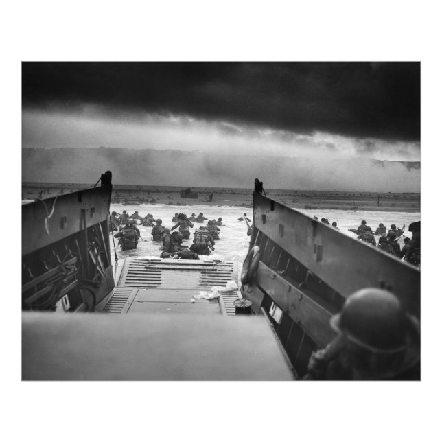 I dödsgästerna LCVP-Världskriget II Omaha Fototryck (Framsidan)