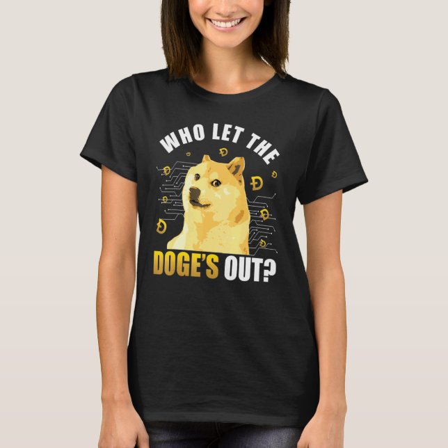 I Dogecoin Vi Trust-Blockchain T Shirt (Framsida)