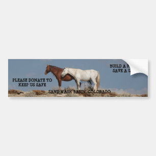 I donerad Behålla Sand Tvättar Basin Vild Horses Bildekal