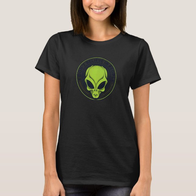 I Don't Believe In People Ufo Conspiracy Alien  Al T Shirt (Framsida)