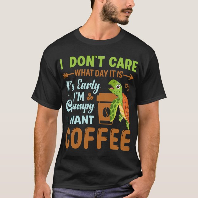 I-dont-care-Turtle-T-shirt T Shirt (Framsida)