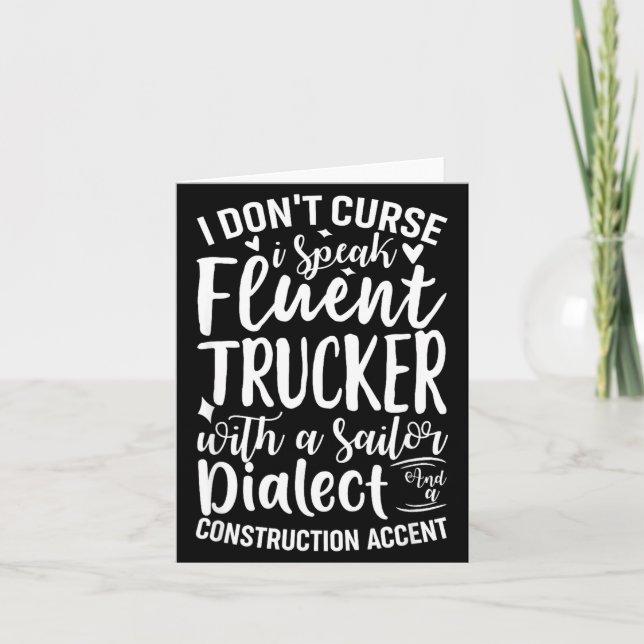 I Don't Curse I Speak Fluent Trucker With A Sailor Kort (Framsida)
