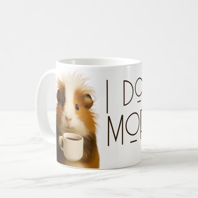 I don't do mornings funny guinea pig caffeine kaffemugg (Framsida vänster)