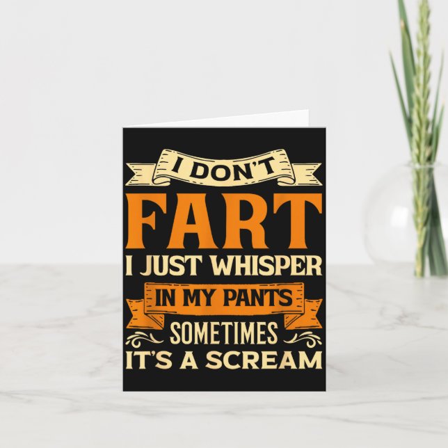 I Don't Fart I Just Whisper In My Pants Sometimes  Kort (Framsida)