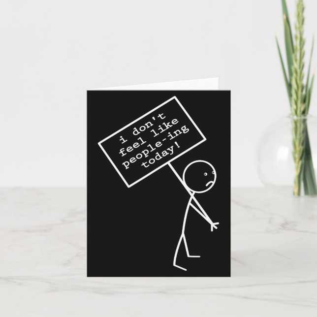 I Don't Feel Like People-ing Today  Kort (Framsida)