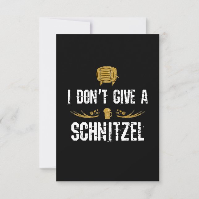 I Dont Ge Schnitzel Oktoberfest Bier Kort (Framsida)