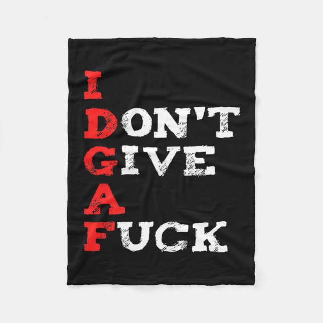 I Don't Give A For  Fleecefilt (Framsidan)