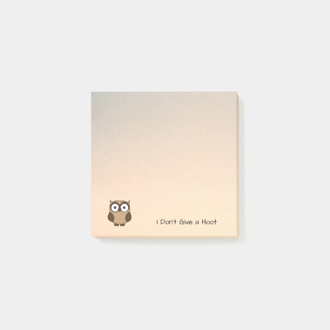 I Don't Give a Hoot Owl Custom Post-it Block (Framsida)