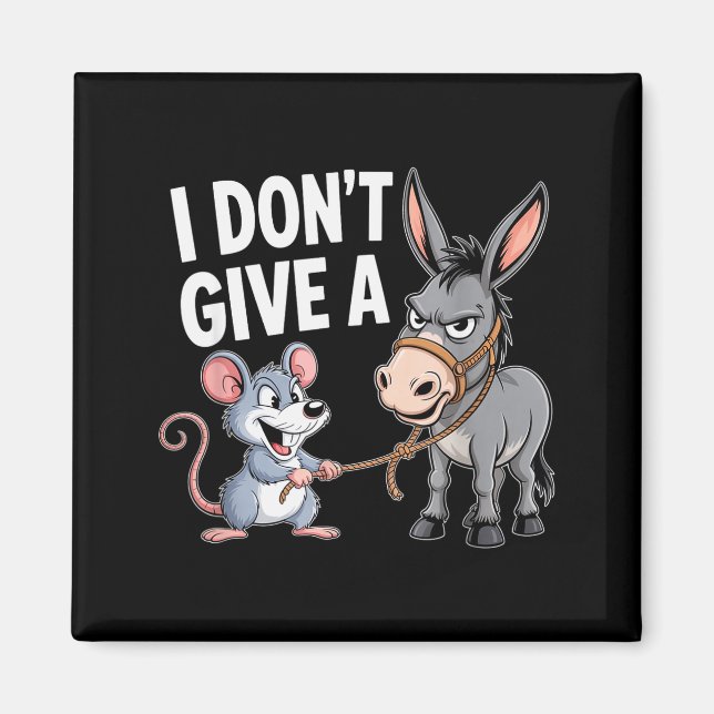 I Don't Give A Rats Mouse Funny Sarcastic Animal  Magnet (Framsidan)