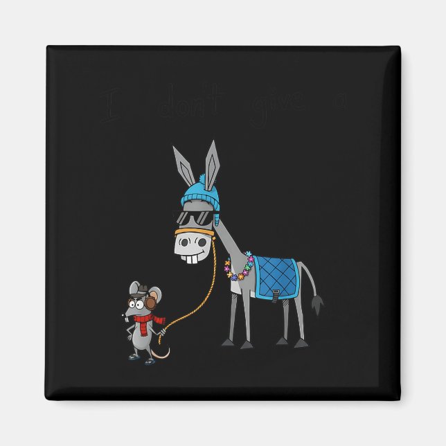 I Don't Give A Rats S Azz Mouse Funny Animal  Magnet (Framsidan)