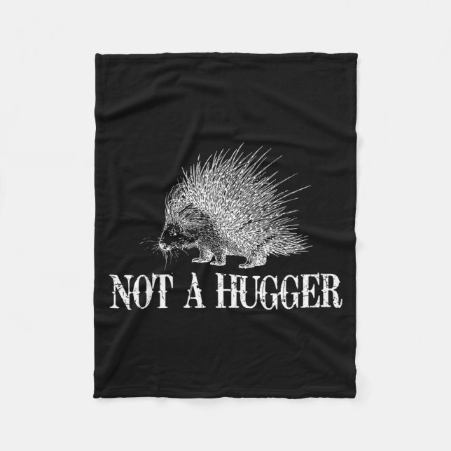 I Don't Hug Apparel Funny Introvert Rcune Tee - Un Fleecefilt (Framsidan)
