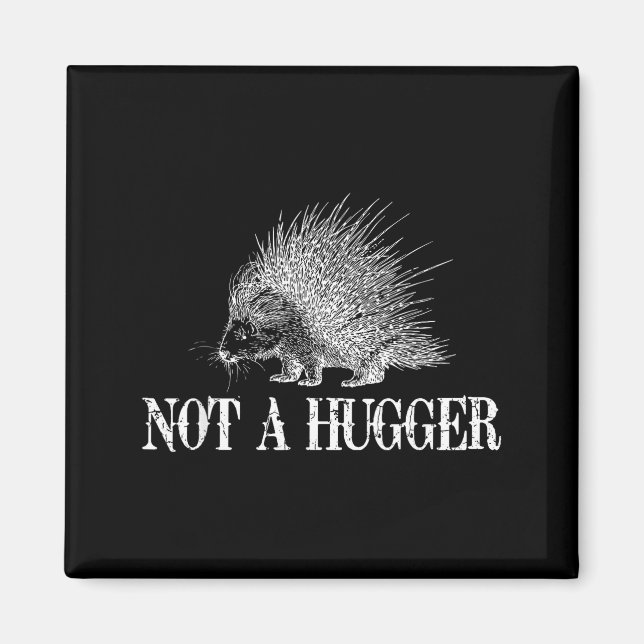 I Don't Hug Apparel Funny Introvert Rcune Tee - Un Magnet (Framsidan)