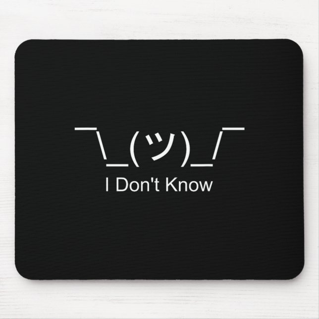 I Don't Know Shrug Humorous Ascii Emoticon  Musmatta (Framsidan)