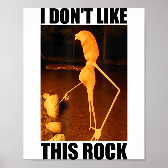I Don't Like This Rock Funny Marcus The Worm Meme  Poster (Framsidan)