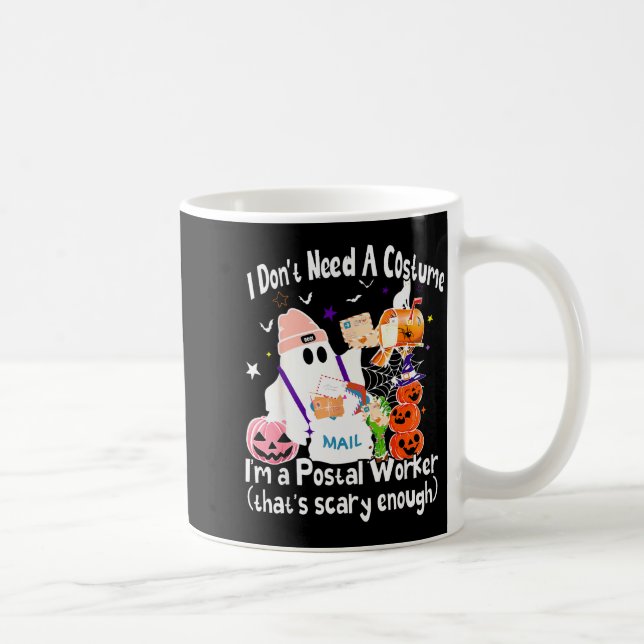 I Don't Need A Costume I'm A Stal Worker Ghost Hal Kaffemugg (Höger)