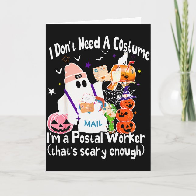 I Don't Need A Costume I'm A Stal Worker Ghost Hal Kort (Framsida)