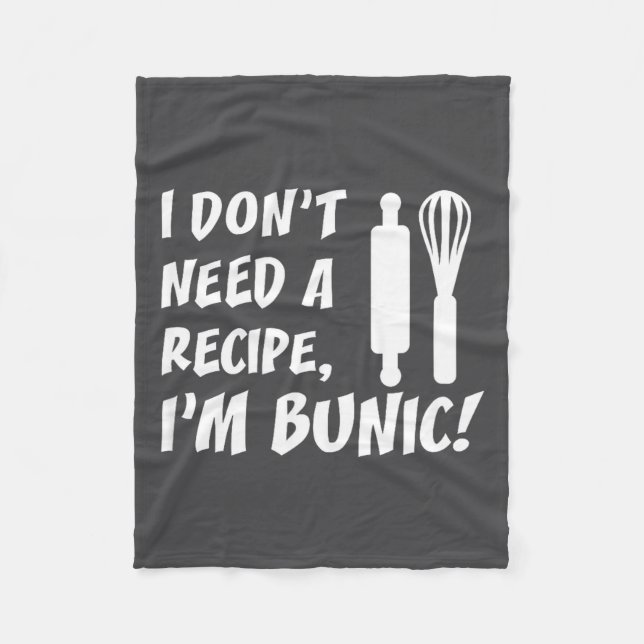 I Don't Need A Recipe I'm Bunic Romanian Grandfath Fleecefilt (Framsidan)