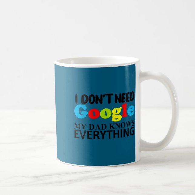 I Don't Need Google My Dad Knows Everything Daught Kaffemugg (Höger)