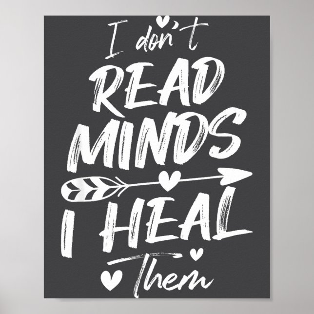 I Don't Read Minds I Heal Them - Psychology Psycho Poster (Framsidan)