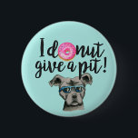I Donut Ge A Pit | Pit Bull Dog Pun Knapp<br><div class="desc">Det här är en roligt-pun-plan som säger "Jag ger ge en grop". Det finns en vattenfärgsmålning av en rosa som är gjord av färgstarka sprinkler och en bull hund i konstruktionen. Ringburen är grått och har blå solglasögon på sig. Ljust och roligt för hundälskarna.</div>