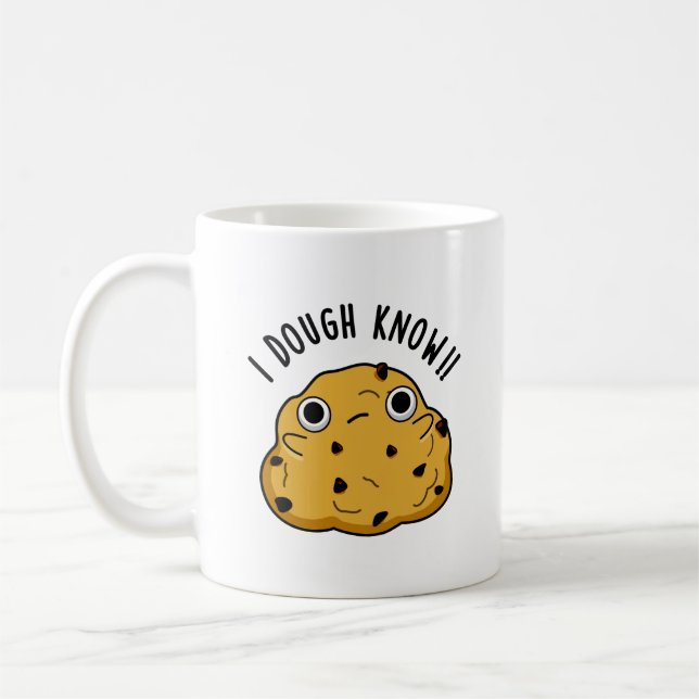 I Dough Know Funny Baking Pun Kaffemugg (Vänster)