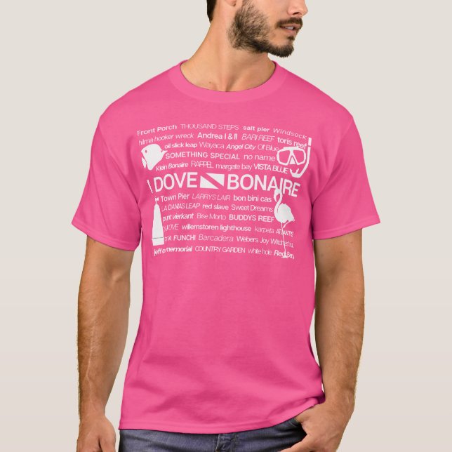 I Dove Bonaire Dyka T Shirt (Framsida)