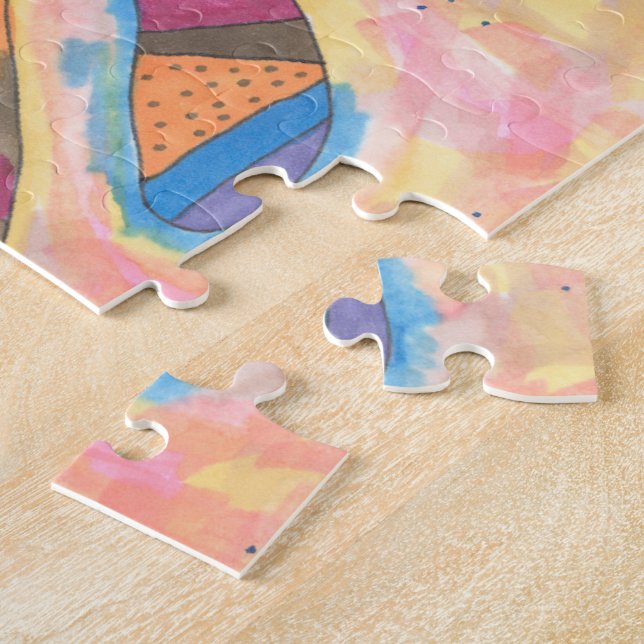 "I Dream in Färg" Abstrakt Art Pussel (Sidan)