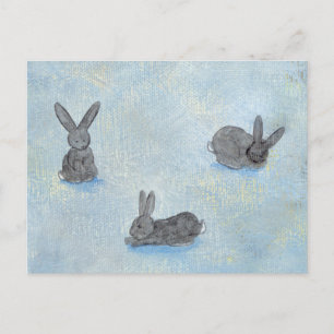 I Dream of Rabbits roligt - unik modern konsmålnin Vykort