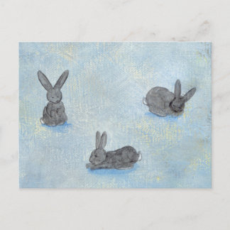 I Dream of Rabbits roligt - unik modern konsmålnin Vykort