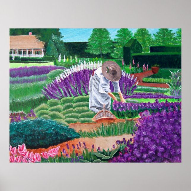 I Dreams Garden Poster Lavender Garden Art (Framsidan)