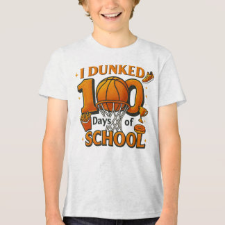 I Dunked 100 Days Of School Basketball Student T Shirt