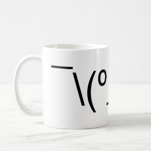 I Dunno LOL ¯\(º_o)/ Emoticon Japanska Kaomoji Kaffemugg