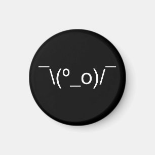 I Dunno LOL ¯\(º_o)/ Emoticon Japanska Kaomoji Magnet