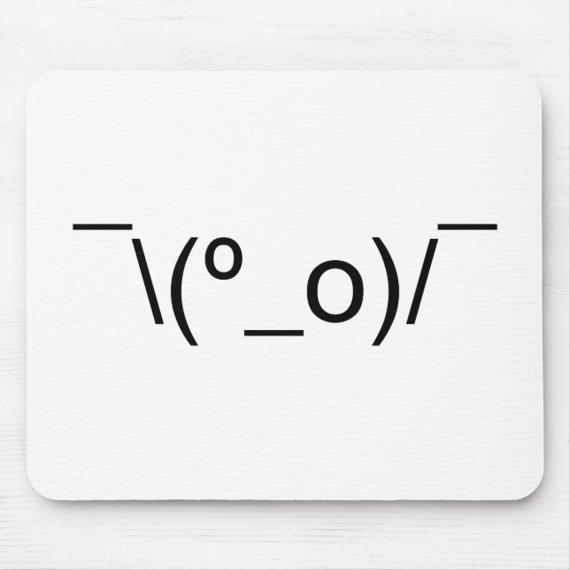 I Dunno LOL ¯\(º_o)/ Emoticon Japanska Kaomoji Musmatta (Framsidan)
