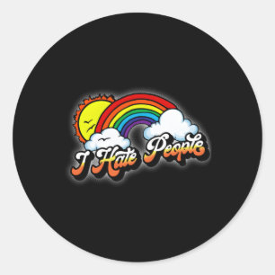 I E People Antisocial Introvert Rainbow Runt Klistermärke