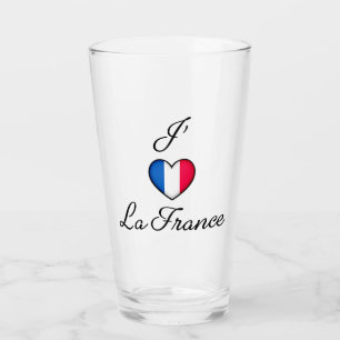 "I eart Frankrike" Fransk Pride "J'adore La Frankr Glaskopp