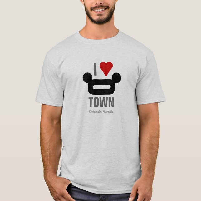 I {eart} O TOWN Tee Shirt (Framsida)