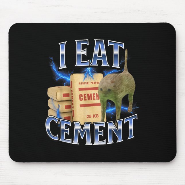 I Eat Cement Cursed Cat Funny Oddly Specific Meme  Musmatta (Framsidan)