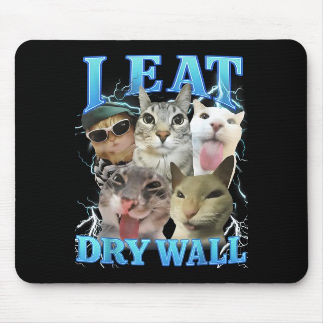 I Eat Dry Wall Funny Cat Meme  Musmatta (Framsidan)