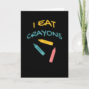 I Eat Kritor Kindergarten Teckning Humor Färg Kort