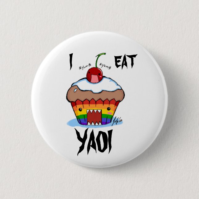 I EAT  YAOI KNAPP (Framsida)