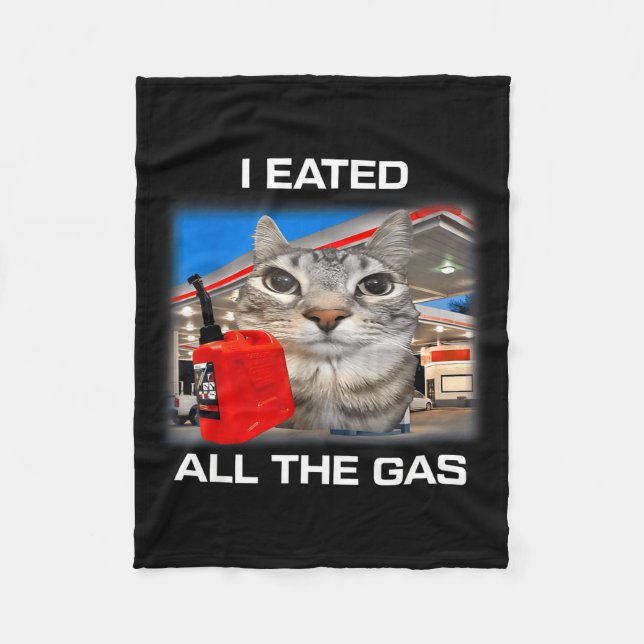 I Eated All The Gas Funny Silly Staring Cat Meme G Fleecefilt (Framsidan)