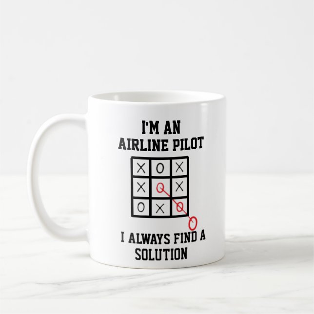 I egenskap av flygpilot hittar jag alltid en lösni kaffemugg (Vänster)
