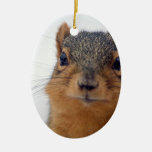 I, ekorre julgransprydnad keramik